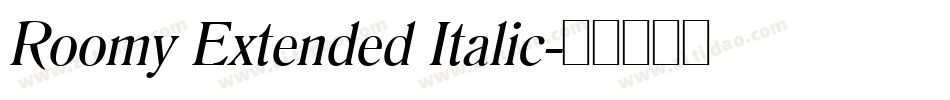 Roomy Extended Italic字体转换